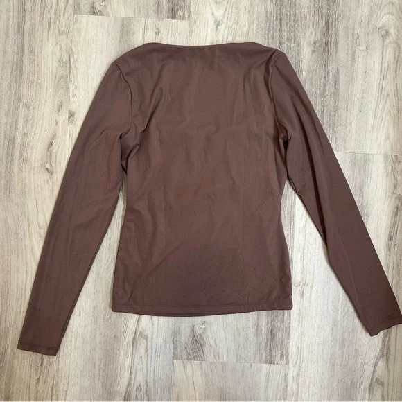 Pumiey Seamless Long Sleeve Brown Size XS - Picture 3 of 3